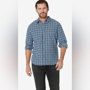NWT prAna Los Feliz Flannel Shirt in Admiral Blue - Size XXL
